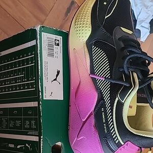 Puma Black and Pink Sneakers